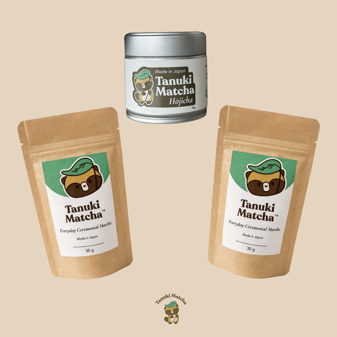 Tanuki’s Tea Restock (2 Matcha, 1 Hōjicha)