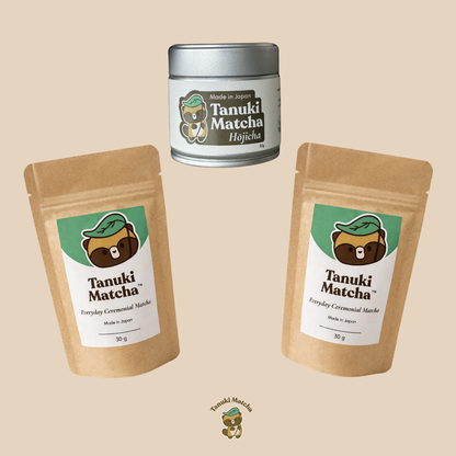 Tanuki’s Tea Restock (2 Matcha, 1 Hōjicha)